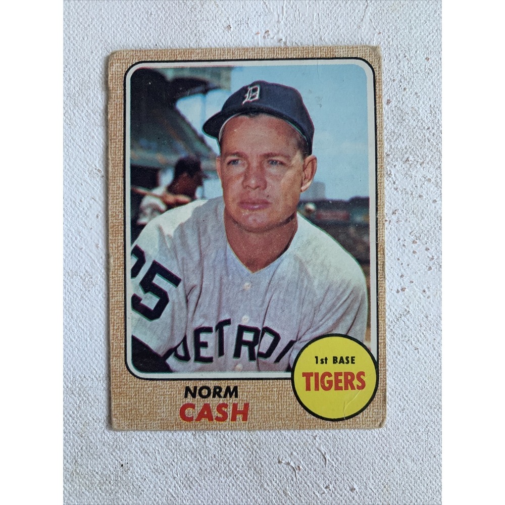 1968 TOPPS # 256 NORM CASH DETROIT TIGERS VG - Picture 1 of 2